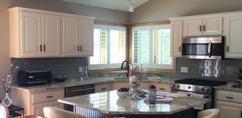 Dallas kitchen with shutters and appliances